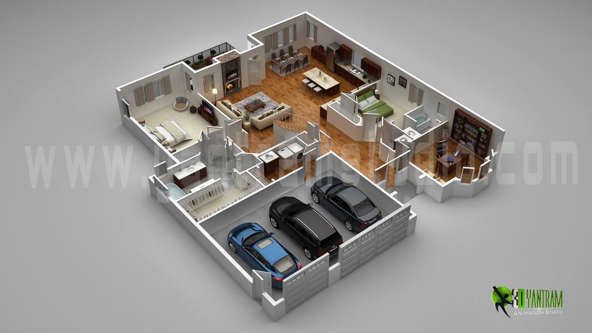 3d Floor Plan Design Interactive 3d Floor Plan Yantram Studio