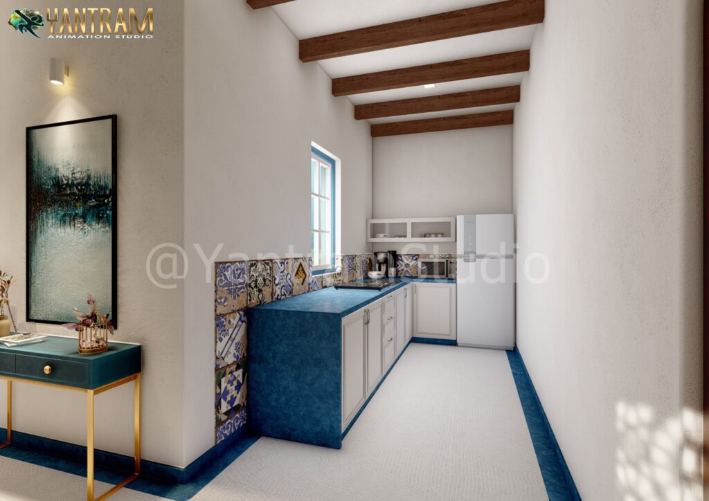 3D Interior Rendering,Modular Kitchen