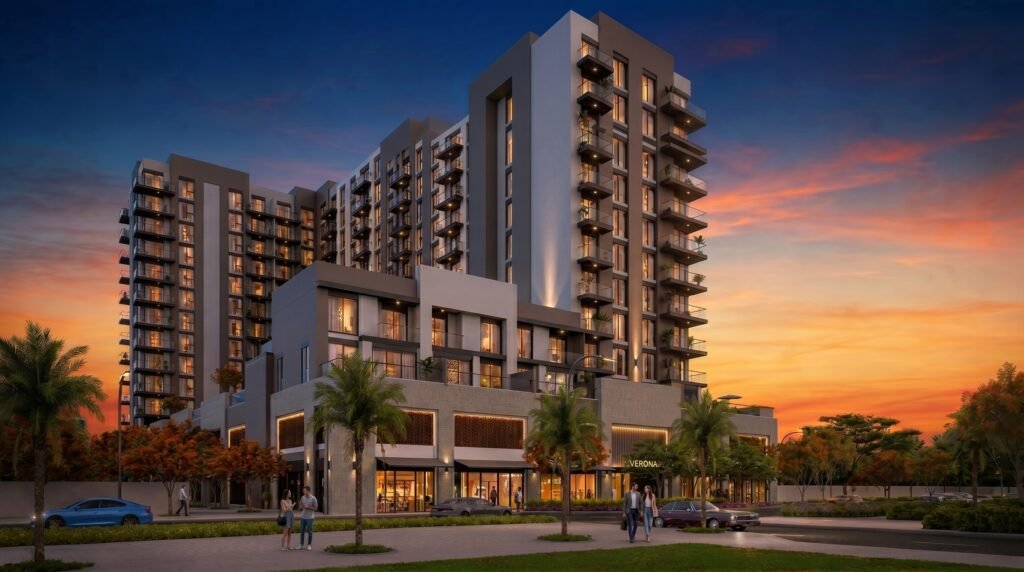 Contemporary Mixed Use Residential Exterior Rendering