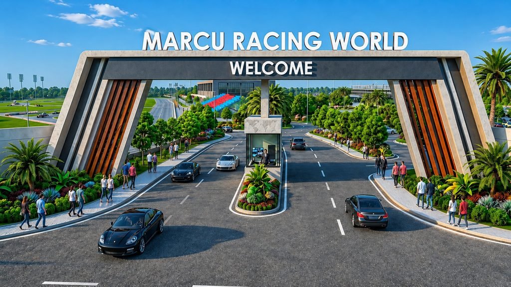 marcu racing world main entrance gate