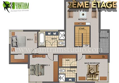 2D Elevation And Floor Plan