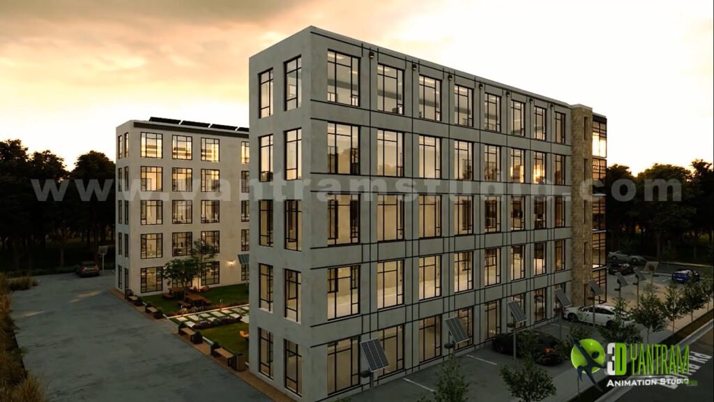 3D Architectural Walkthrough Of Commercial Office Space in Orlando