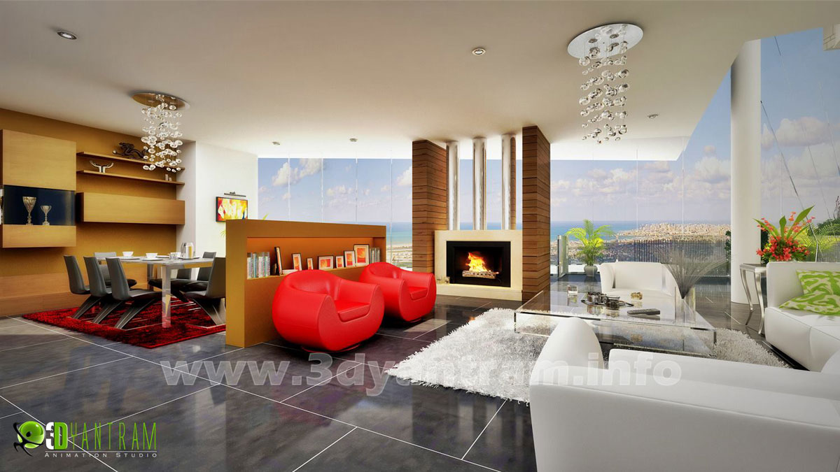 Elevate Your Space: Stunning 3D Living Room Design Views in Georgetown, Texas with Our Expert 3D Architectural Visualization Services