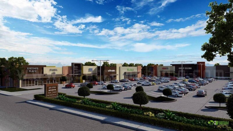 3d Exterior Visualization of Contemporary Commercial buildings by ...