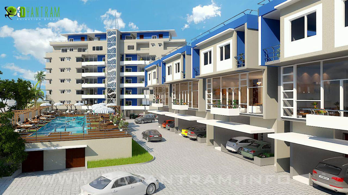 Beautiful 3D Residential Apartment CGI View