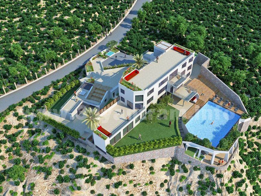 Beautiful 3D Residential Elevation Rendering