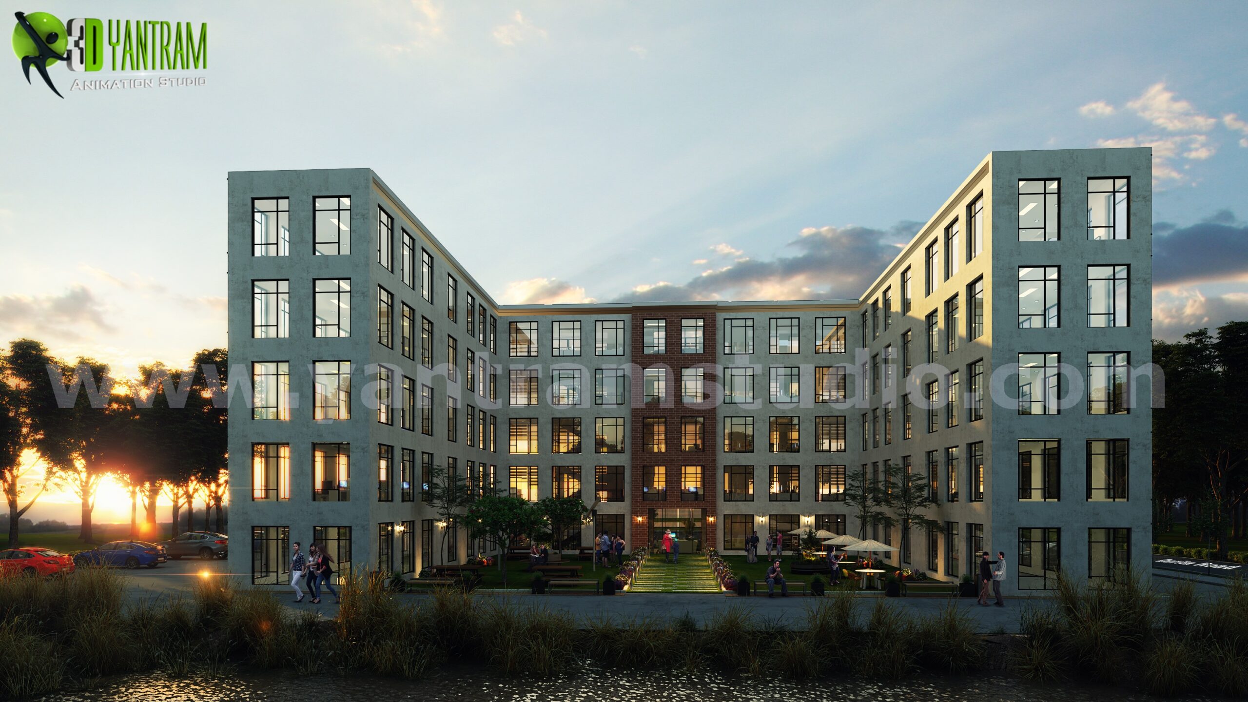 Conceptual 3D Exterior & Interior Building Animation Developed by Yantram Architectural Animation Studio, Dubai – UAE
