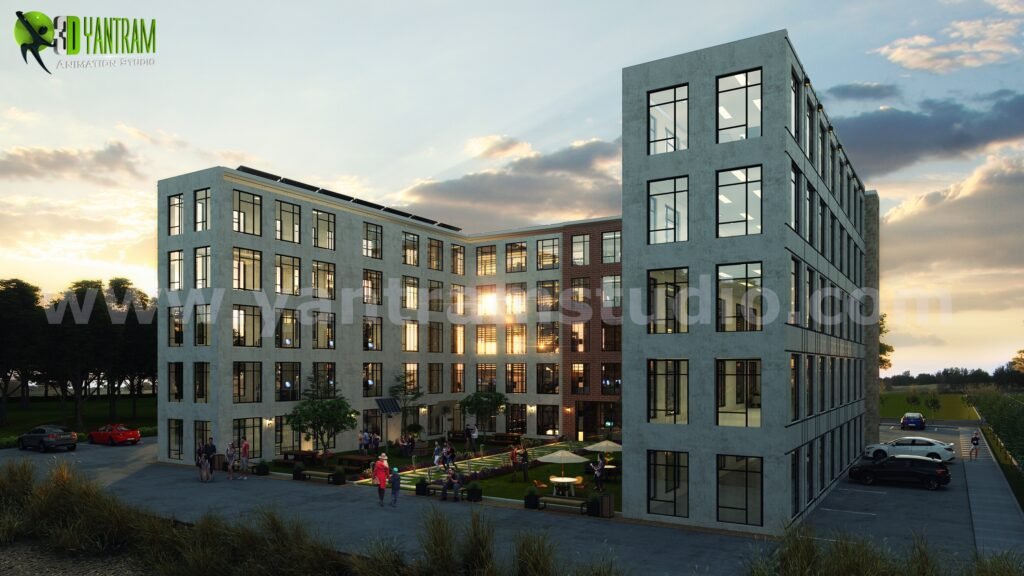 Conceptual 3D Exterior & Interior Building Animation Developed of architectural animation studio, Dubai โ UAE