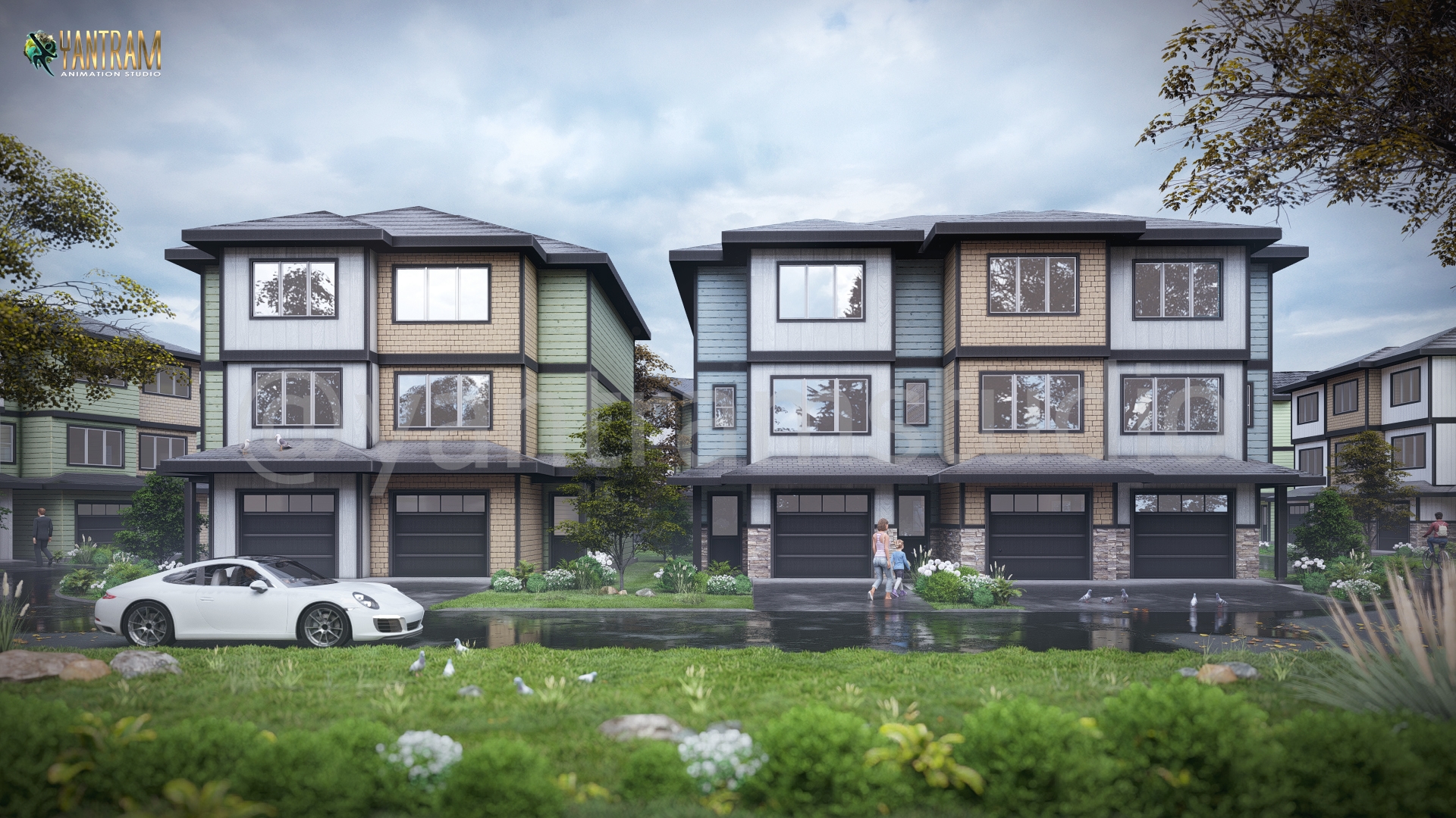 Architectural Rendering Services to Stunning Raw House Idea By Yantram 3d Architectural design Studio, Denton,Texas