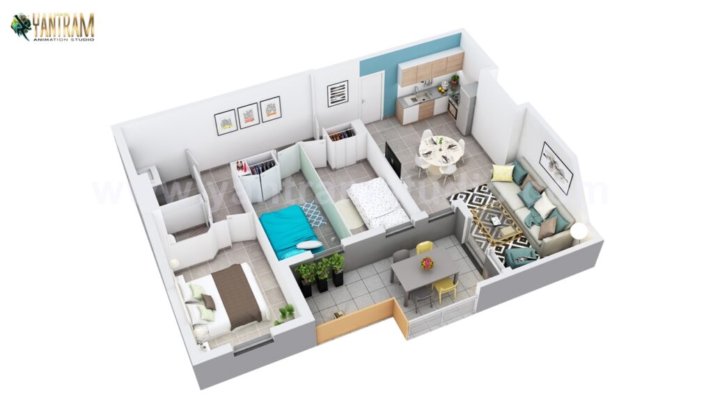 3D Floor Plan Creator Created a Residential Apartment, design, idea, designers, services