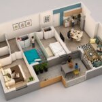 architectural, rendering, visualization, studio, services, design, view, residential, home, bungalow, villa, home, 3 bedroom, living room, kitchen, 1500 sq ft, site view, company, modeling, dining area, Ground floor