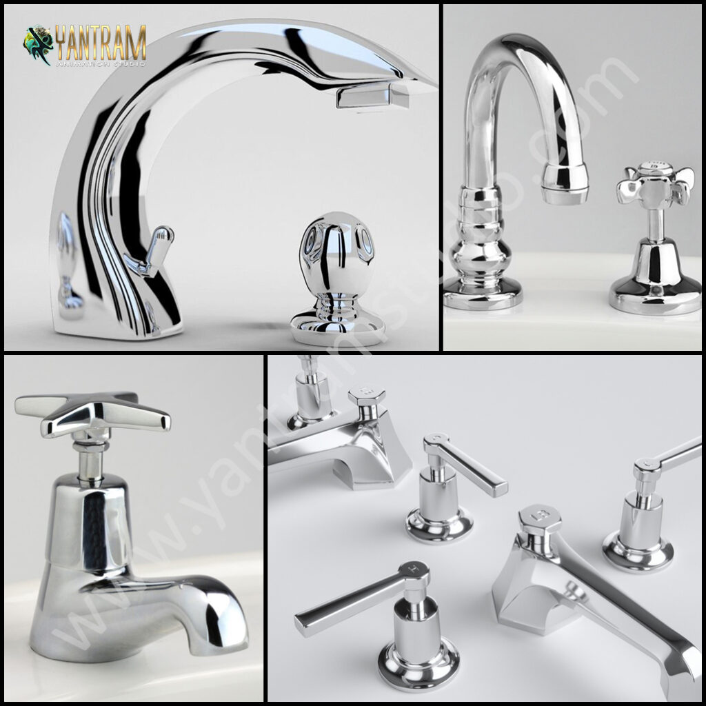 3d product modeling service to bathroom hardware