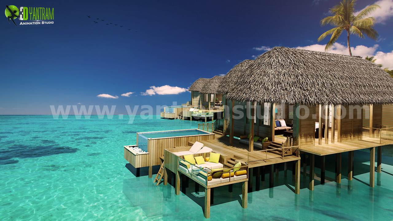 3d Exterior modeling of Conceptual Sea Cottages Design Ideas by Yantram 3d Architectural Visualization Firms – Florida, USA