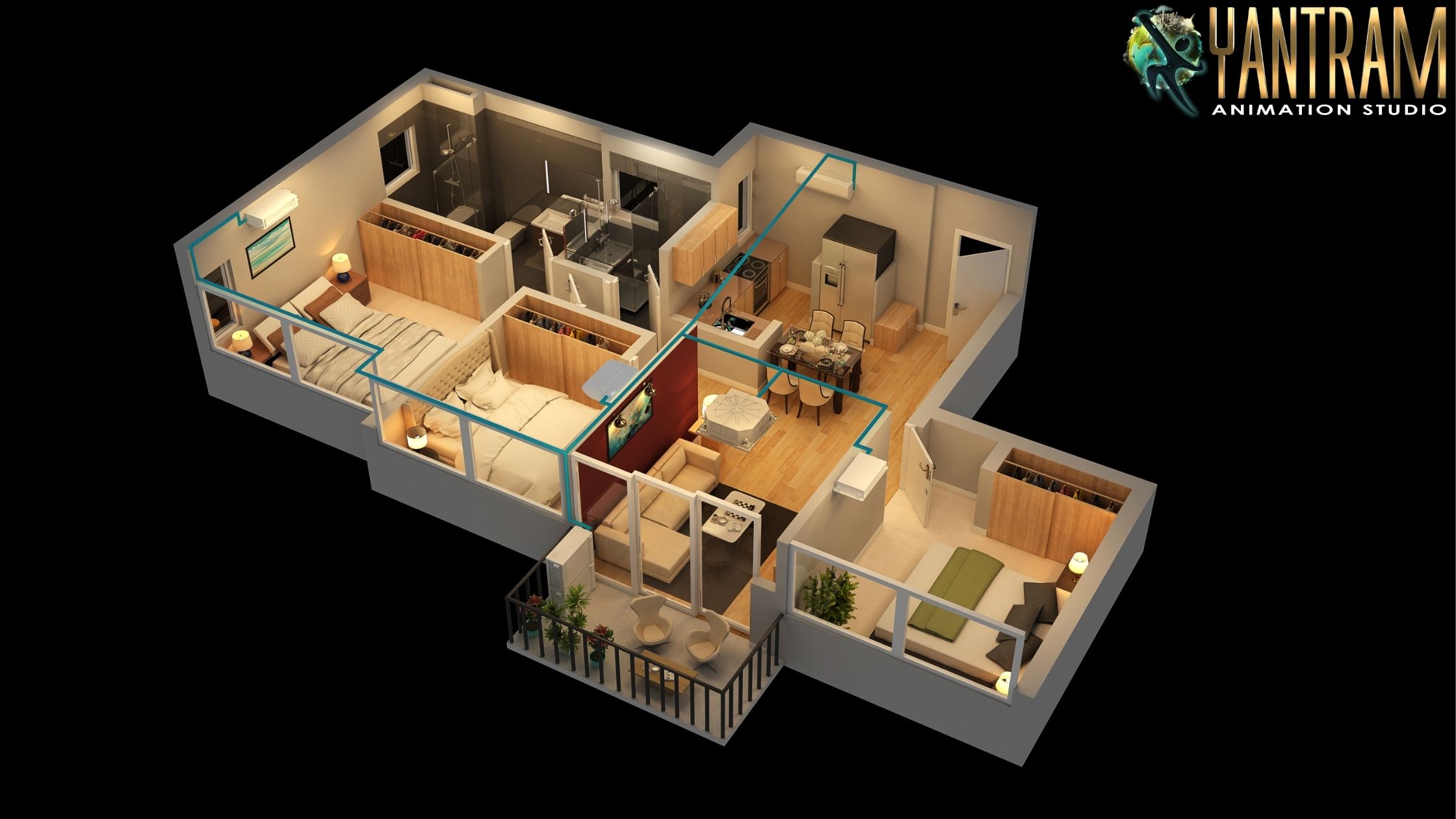Residential house’s Floor Plan Design by Yantram floor Plan design companies-Houston, Texas
