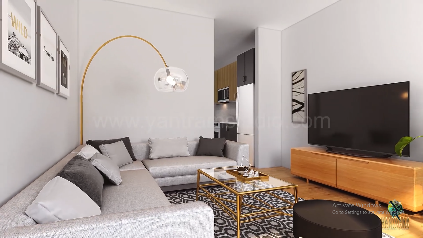 Architectural Virtual Tour of beautiful Living Room By Yantram animation studio