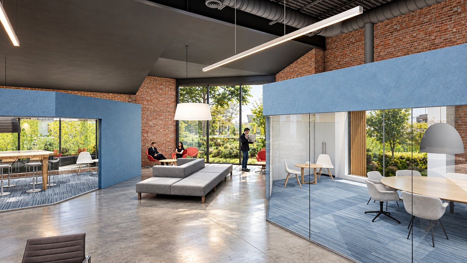 Modern clinic reception area with elegant design — Office Cafe Interior Design