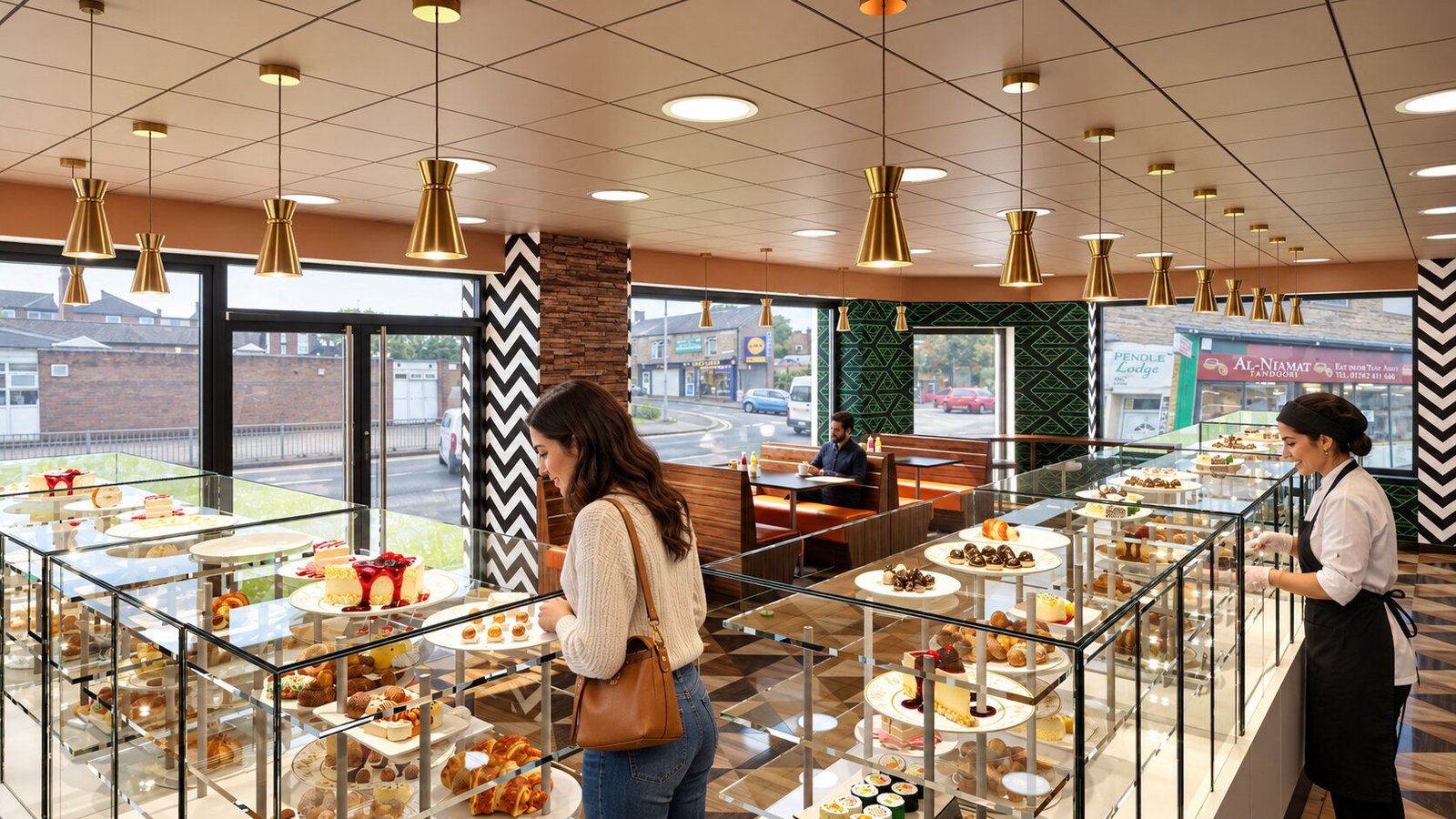Decorative furniture ideas for a food court environment — Mall Food Court 3D Visualization