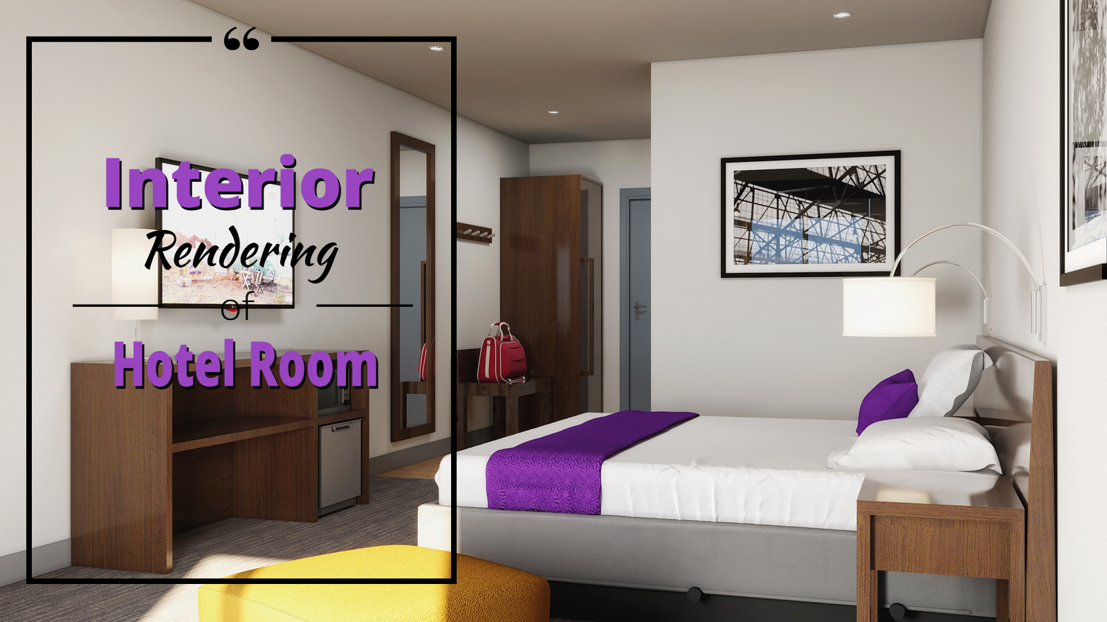 Modern Hotel Room Design Concept by Yantram 3D interior design firms, Brisbane – Australia