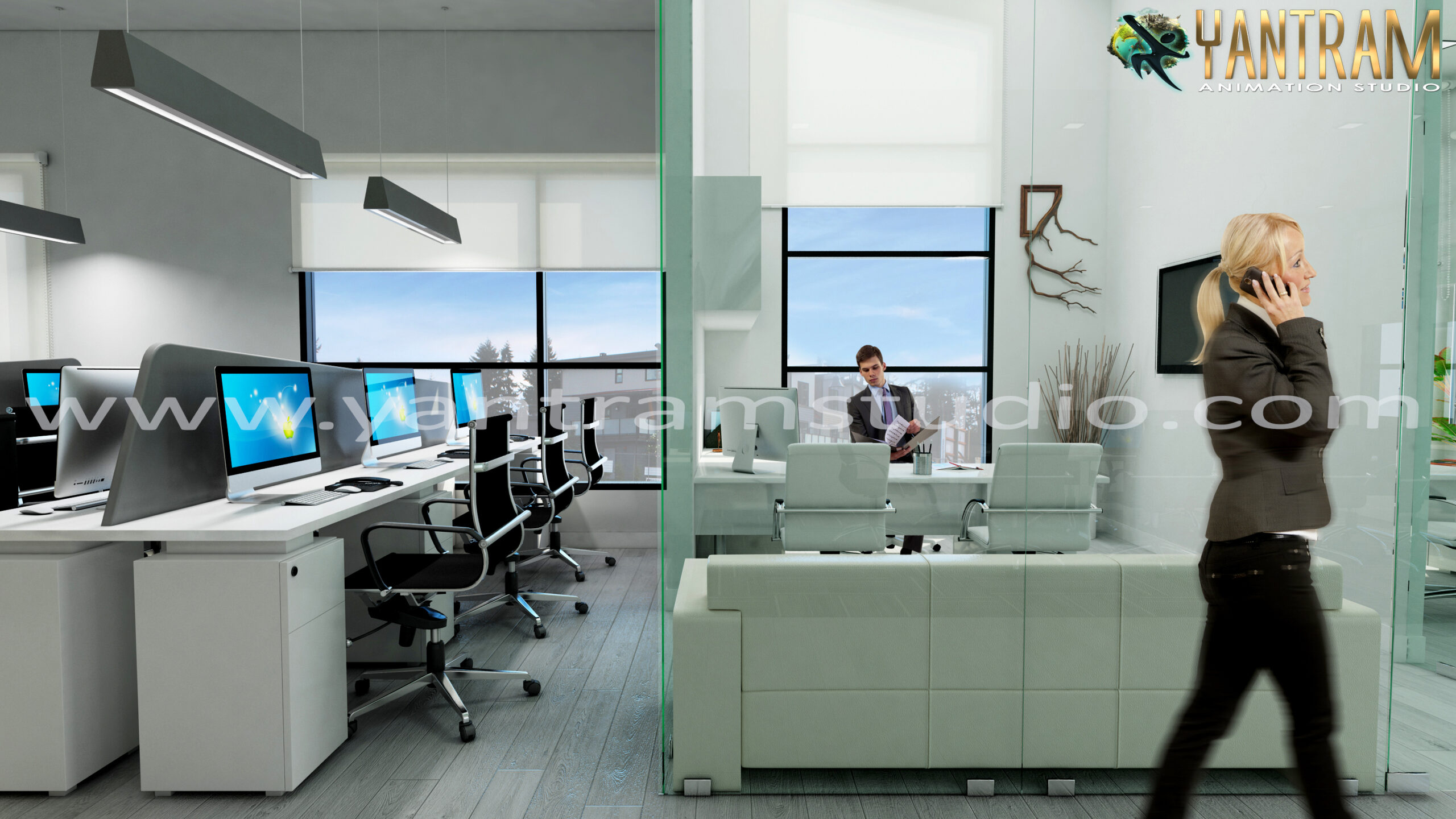 Modern Office Design Ideas by Yantram architectural rendering companies, Meridian, Idaho