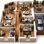 architectural, rendering, visualization, studio, services, design, view, residential, home, bungalow, villa, home, , 3 living room, kitchen, 1000 sq ft, modeling, designers, site view, parking