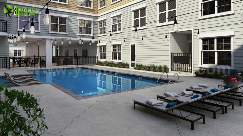 Modern High Rise Apartment Elevation Design by Yantram 3d Architectural ...