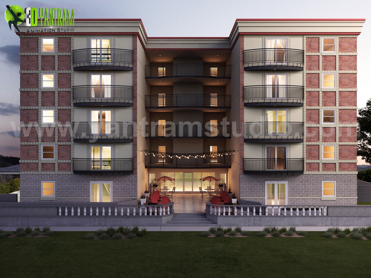 3D Exterior Rendering for Renovation Concept of Residential Apartment by Yantram Architectural Visualization Studio, Brisbane – Australia
