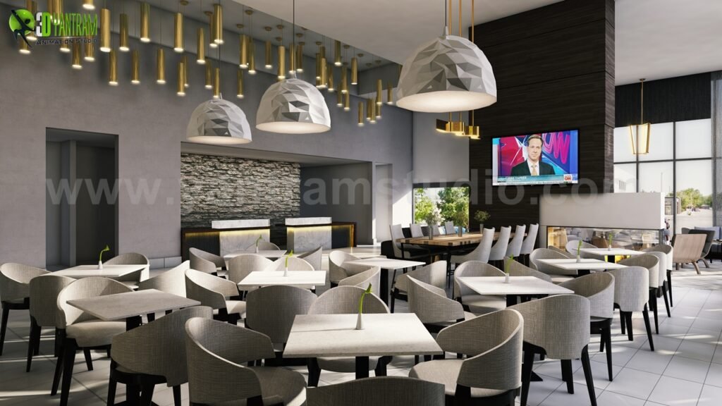 Best Cafe, Bar & Restaurant Interior Designs by Yantram 3d Interior ...