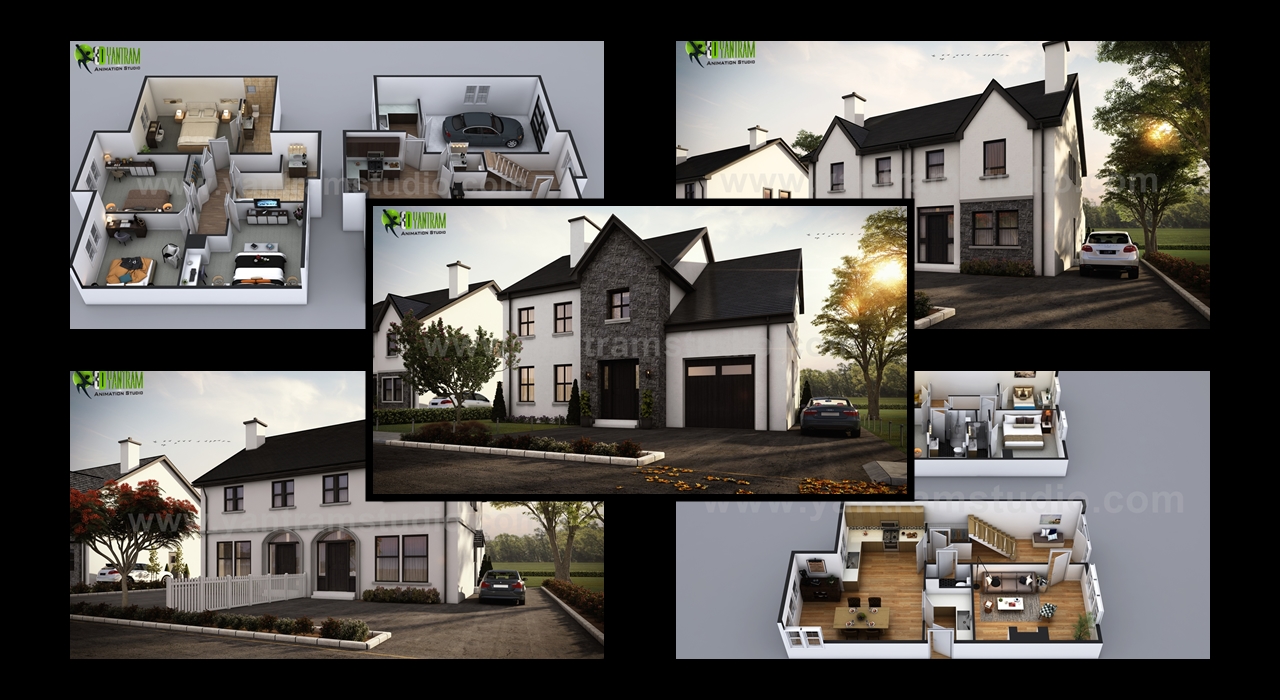 Modern Small House Design idea by 3d floor plan creator at Yantram Architectural Rendering Studio – San Francisco, USA