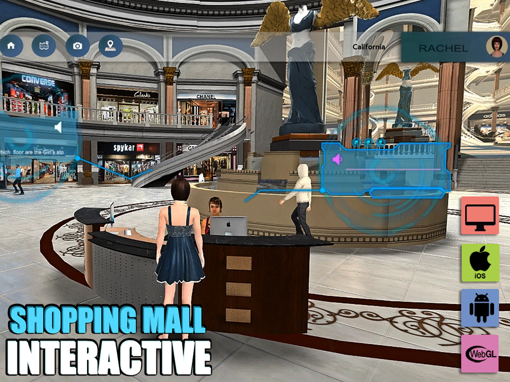 Architectural visualizations of Shopping Mall Application for Web, Mobile & Desktop by Yantram Virtual Reality Studio, Denton – Texas