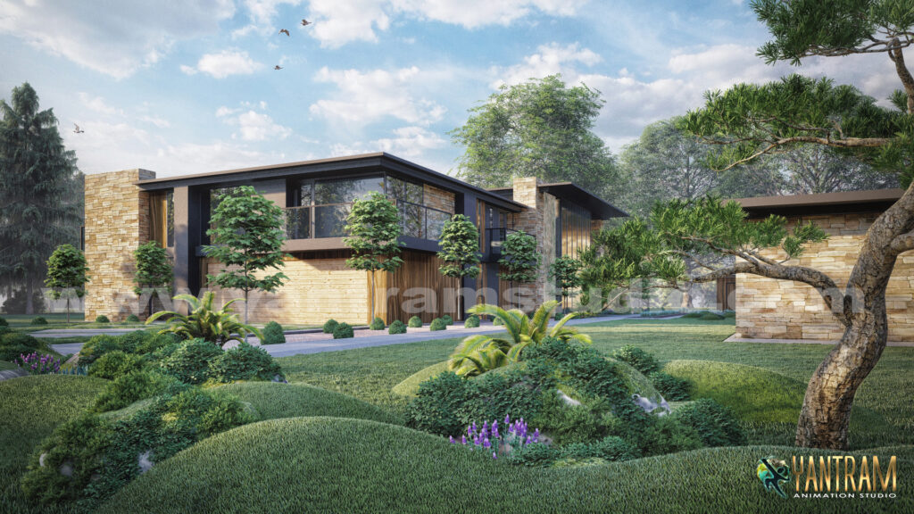 3d exterior services design Idea rendering studio visualization designers landscape Bungalow firms designers residential home house mansion cgi 3d view
