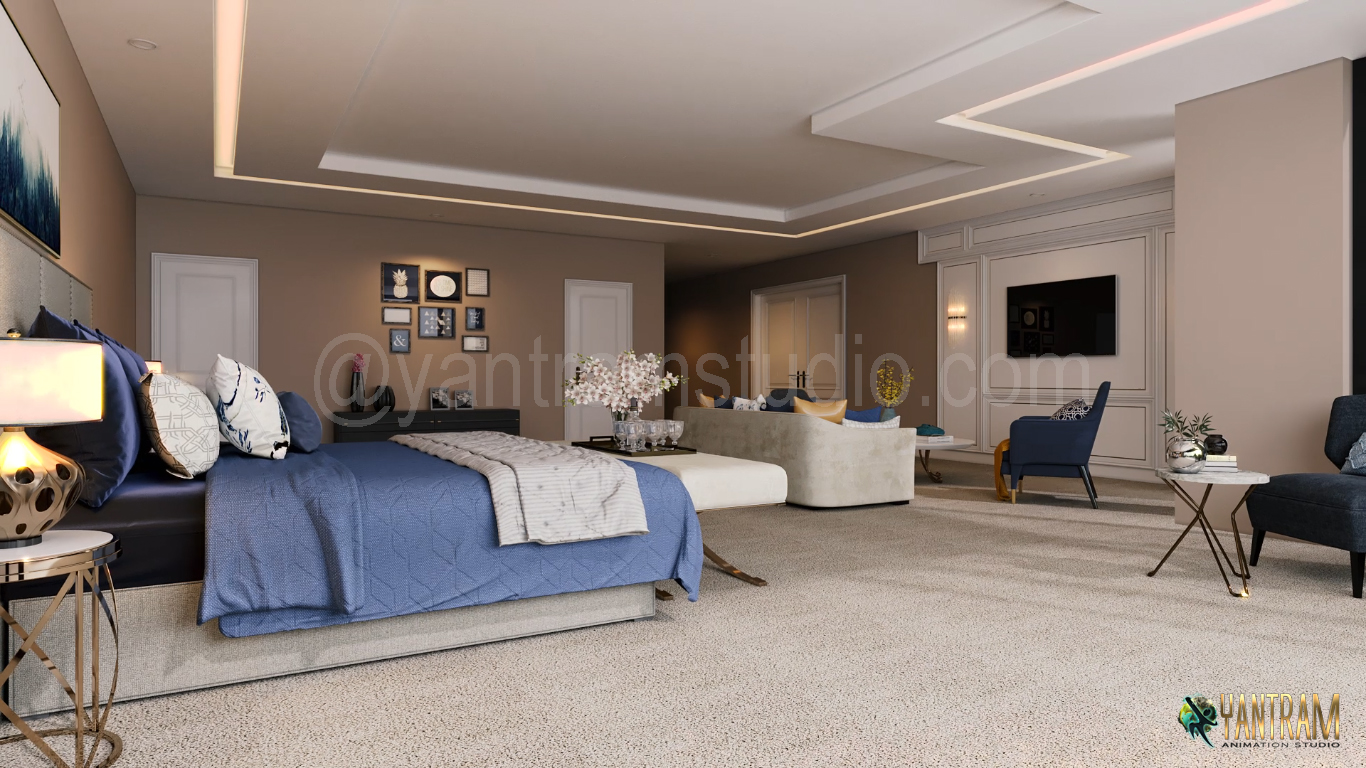 3D Interior Design Services For Master Bedroom In Indianapolis