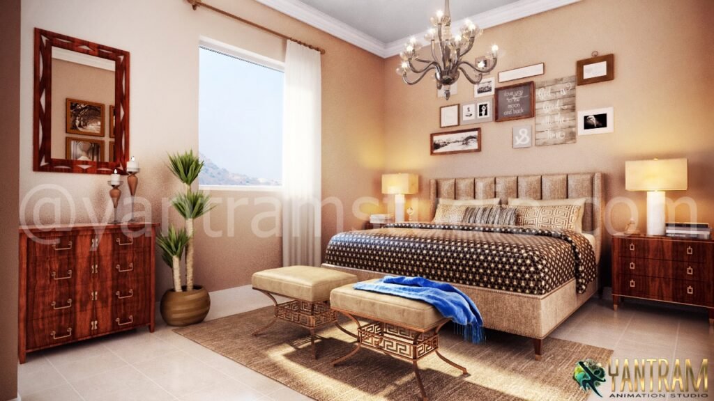 3d interior rendering, residential, companies, studio, services, designers, agency, rendering, Luxury, house, architectural, Modern, design, 3D, Bedroom, visualization