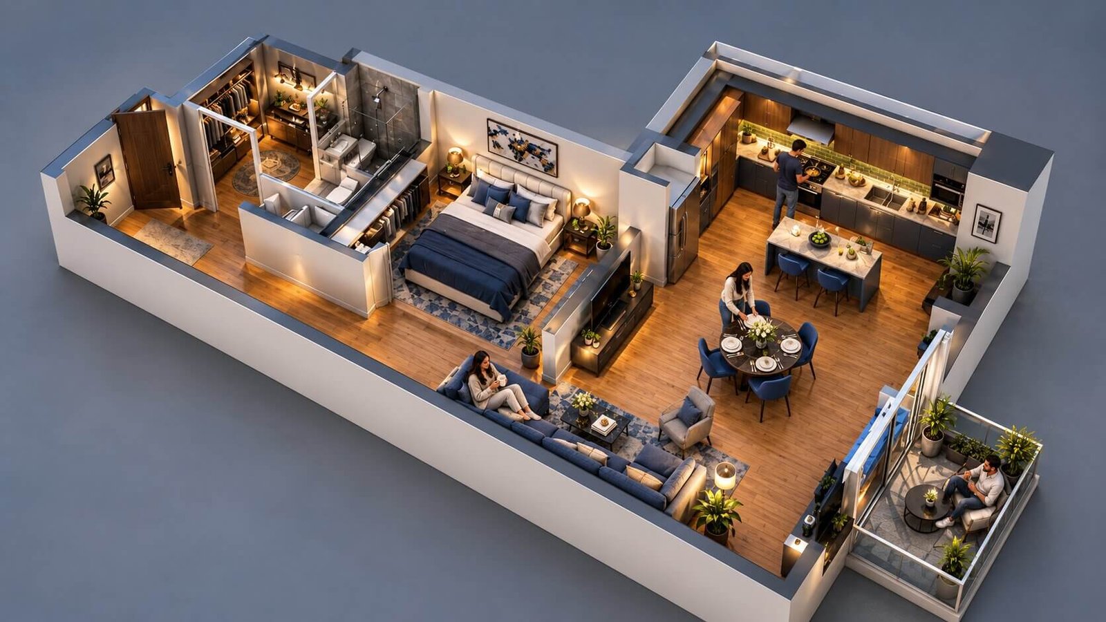 3D floor plan rendering in Orlando — Photorealistic Floor Plan Indianapolis India