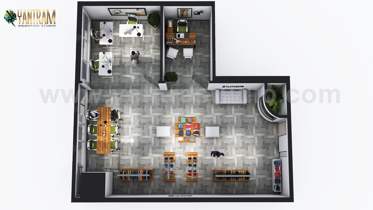 3D Floor Plan Designer creates a Boutique in California by Architectural Design Studio