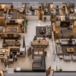 3d floor plan, architectural, rendering, studio, animation, visualization, house, layout, apartment, bungalow, ground floor, company, home