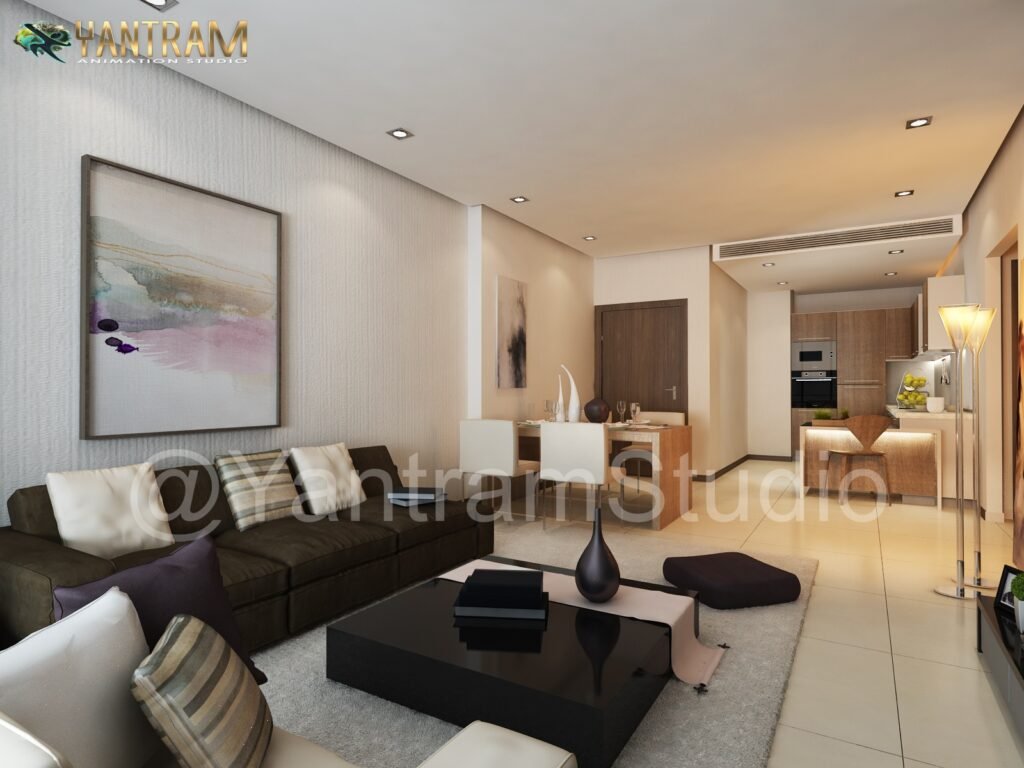 architectural, rendering, studio, animation, visualization, services, design, Idea, 3D, Interior, view, Classic, designers, Modern, living room, dining area, residential, house, home, apartment, kitchen side