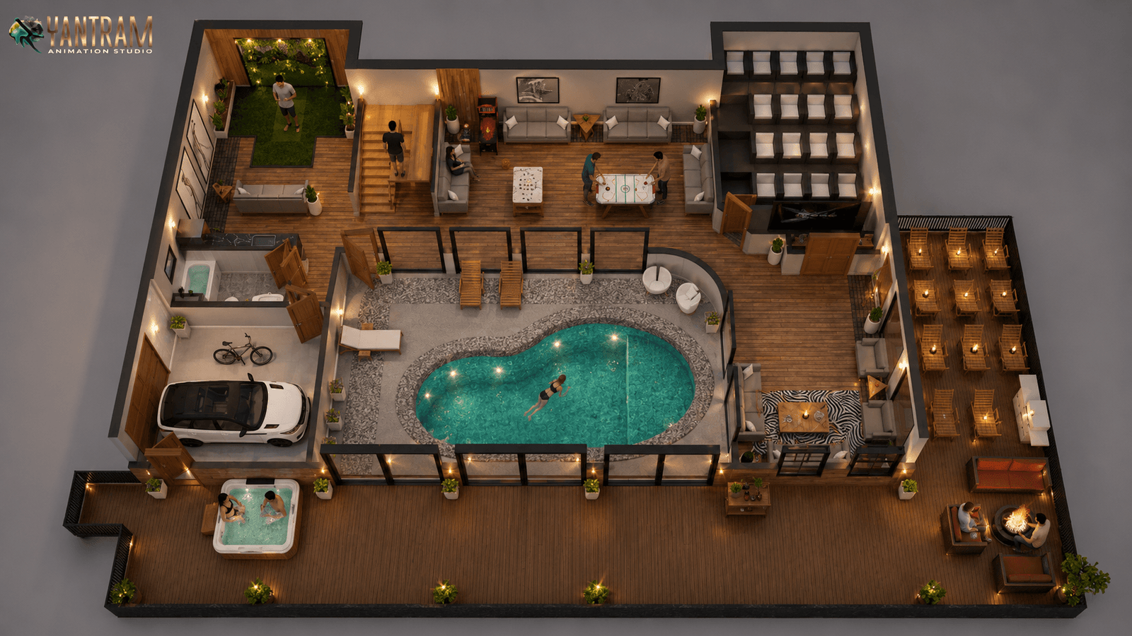 3D Floor Plan Creator for a Multi-Family House in Queen Creek, Arizona | Yantram Studio