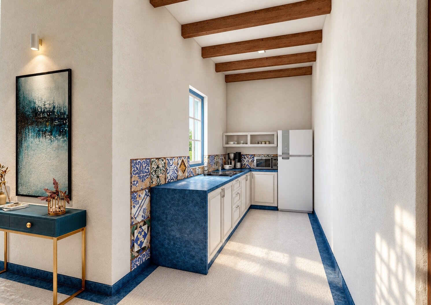 A contemporary kitchen designed with functionality and style. — 3D Architectural Walkthrough