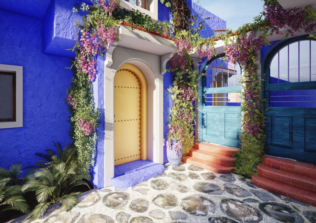 architectural, rendering, studio, animation, visualization, services, design, Idea, exterior, residential, villa, bungalow, home, house, Perspective, Façade, Landscape, companies, agency, virtual reality, wall garden, entrance door