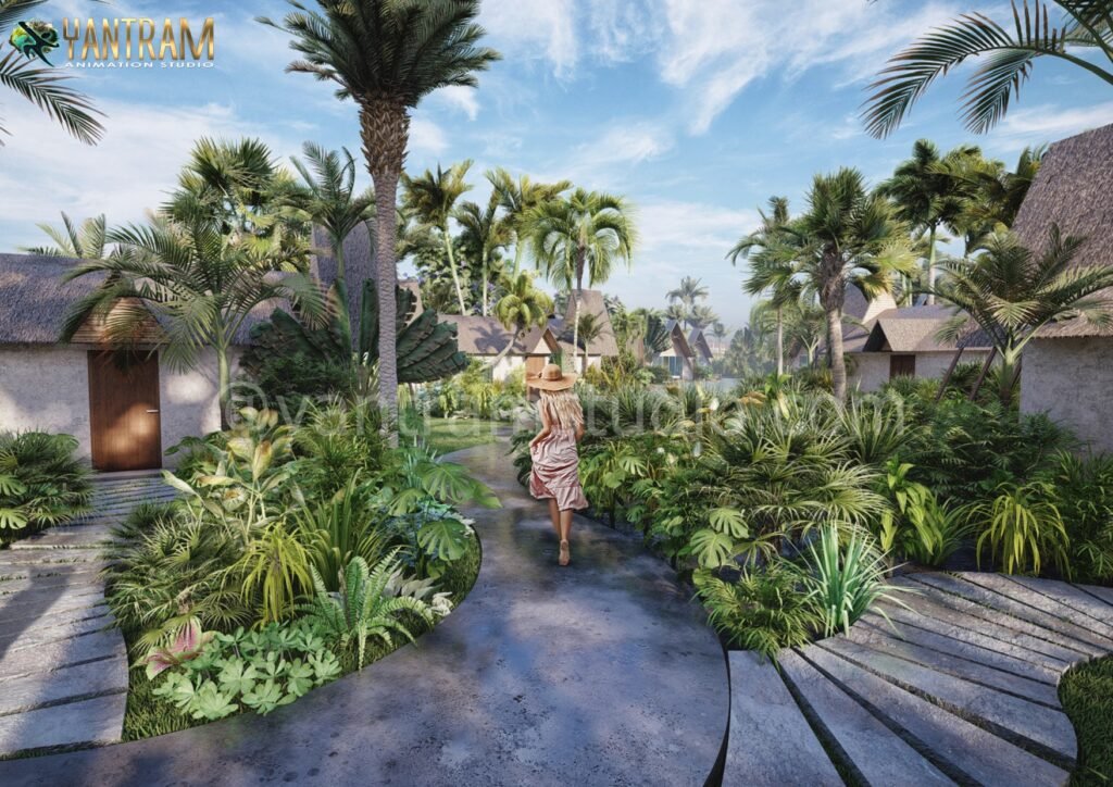 architectural, rendering, studio, animation, visualization, services, design, Idea, view, exterior, hotel, resort, villa, Perspective, Façade, Landscape, garden, nature, companies, agency, CGI, lilodhyan