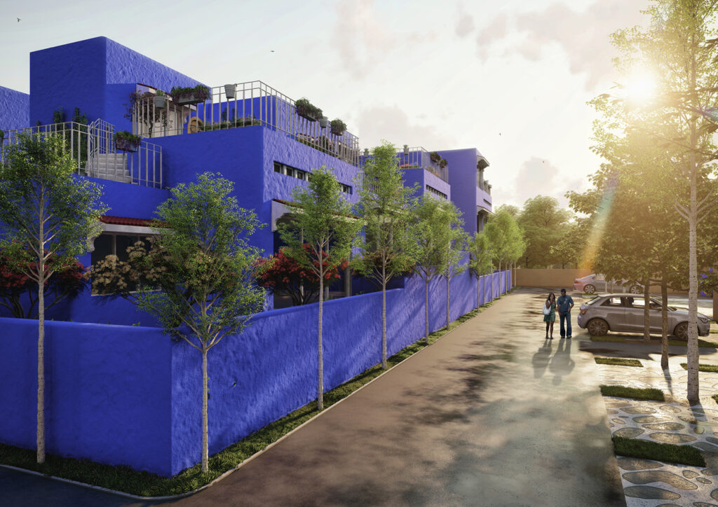 Exterior Architectural Visualization, terrace garden