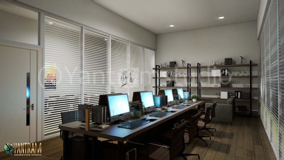 Modern and Inspiring Office 3D Interior Visualization: Transforming Workspaces in Tanzania, Africa