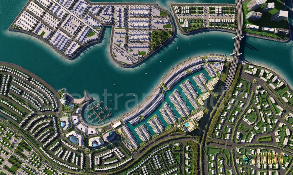 Dubai Bird view- 3d site plan