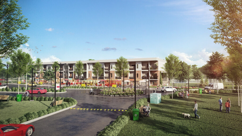 company parking architectural rendering studio animation visualization services design view Idea commercial apartment supermarket shopping mall shop balcony Garden