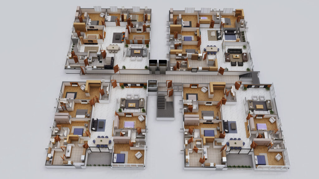 offices 3d floor plan designer services studio Commercial layout design idea firm company companies agency studio