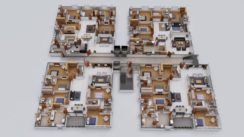 offices 3d floor plan designer services studio Commercial layout design idea firm company companies agency studio