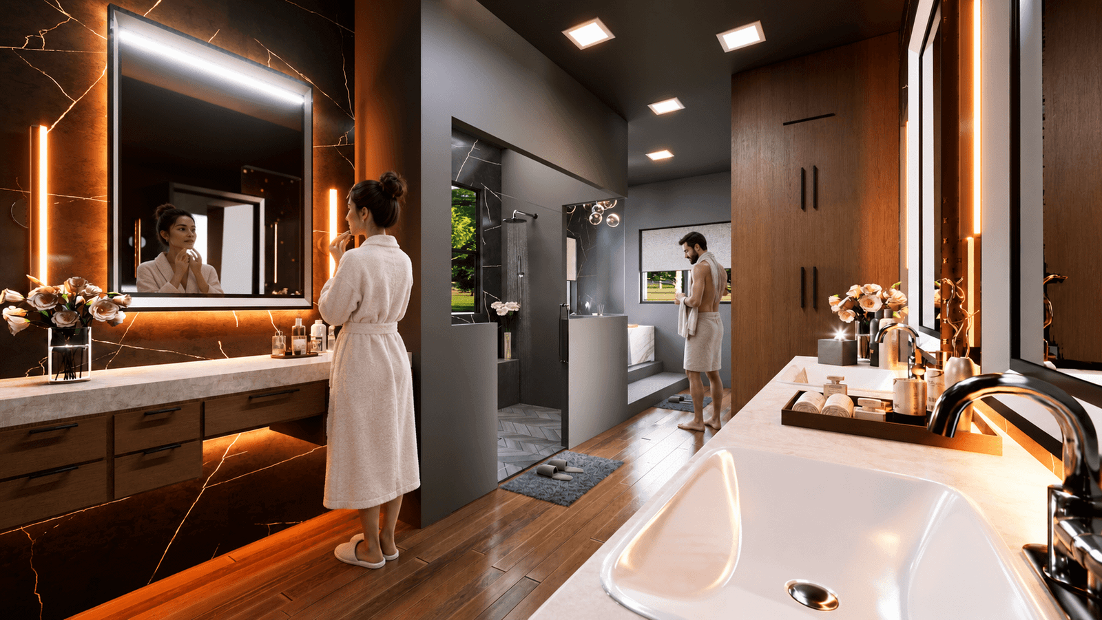 3D designers Interior view designers Modern home bungalow villa apartment house wall design visualization luxury washroom bathroom rendering