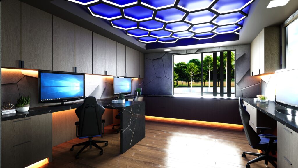 working area visualization services Idea 3D designers Interior view designers Modern home bungalow villa apartment house architectural rendering studio animation wall design