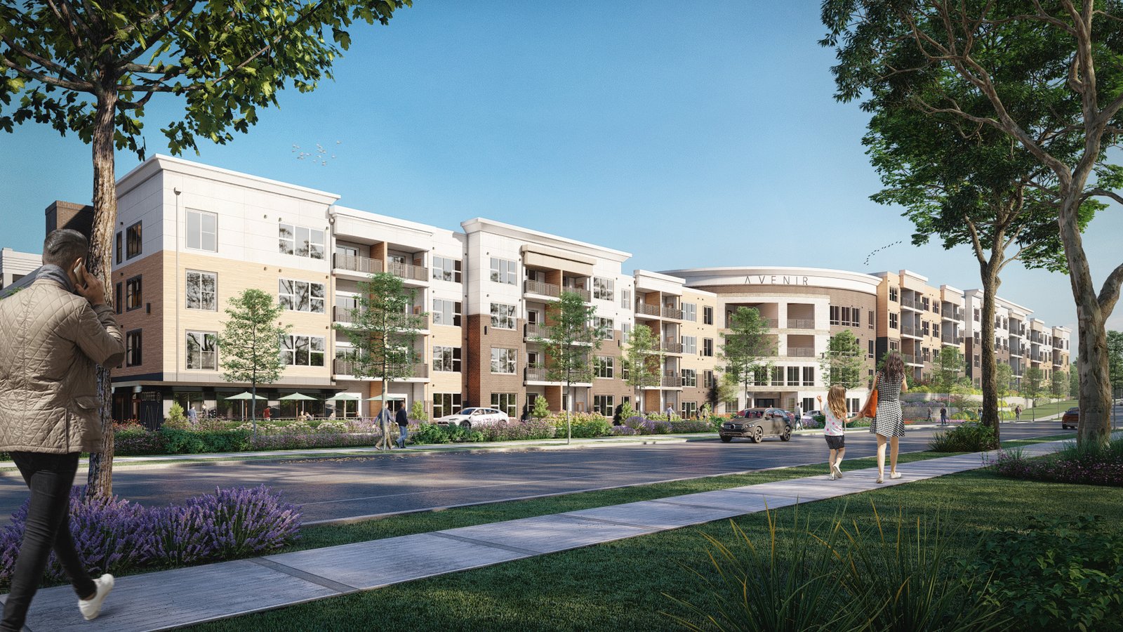 rendering studio animation visualization services design Idea company firms designers agency exterior courty yard sitting blcony walkingside garden