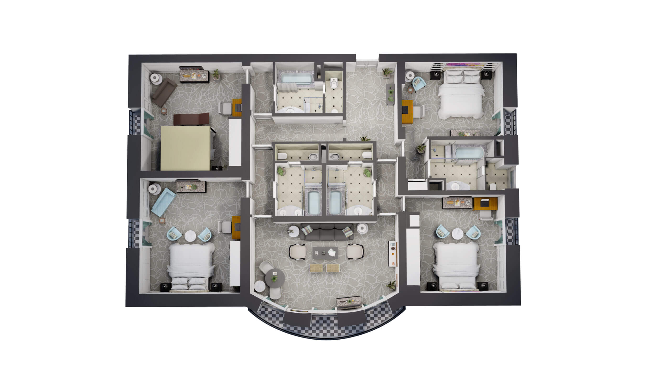 Contemporary 3-Bedroom Residential Home 3D floor plan design services in Las Cruces, New Mexico – 2023